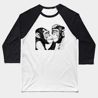 Chimpanzee Couple Love Baseball T-Shirt